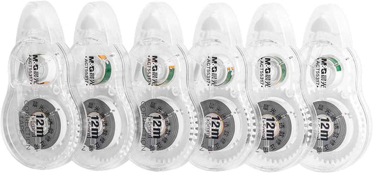 M&G 39FT langes Korrekturband-Set, 72M/234FT weiß, 6er-Pack