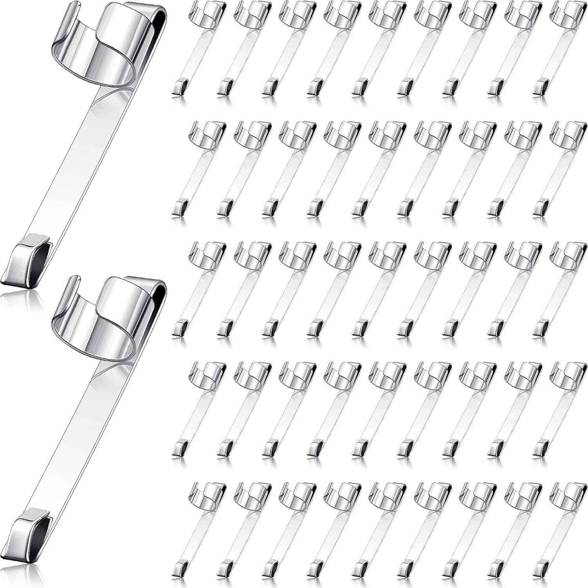 Metal Pencil Clips Slide on Pocket Epoxy Pen Clips Snap In 20 Pack