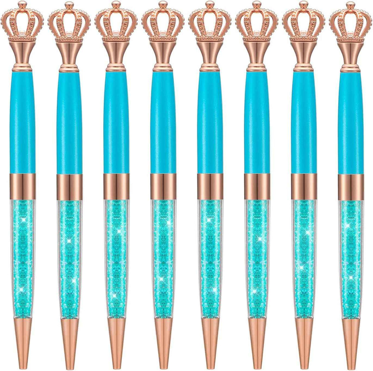 8-delige Crystal Crown-balpenset voor dames, kinderen, meisjes