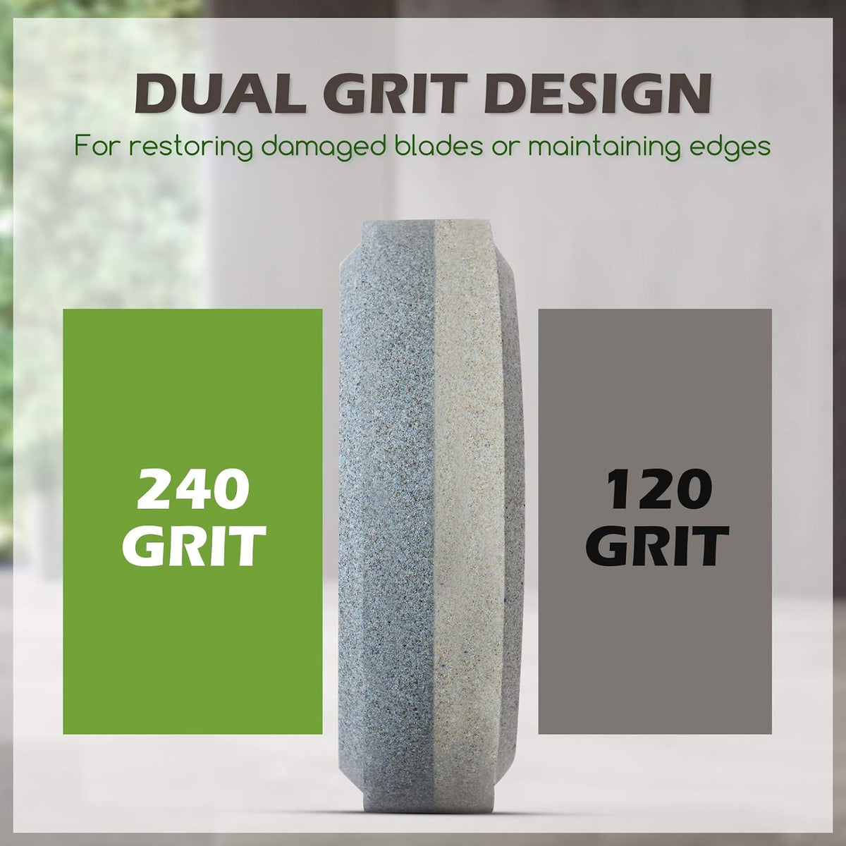 Axe File Sharpener Stone Set,120 and 240 Grit