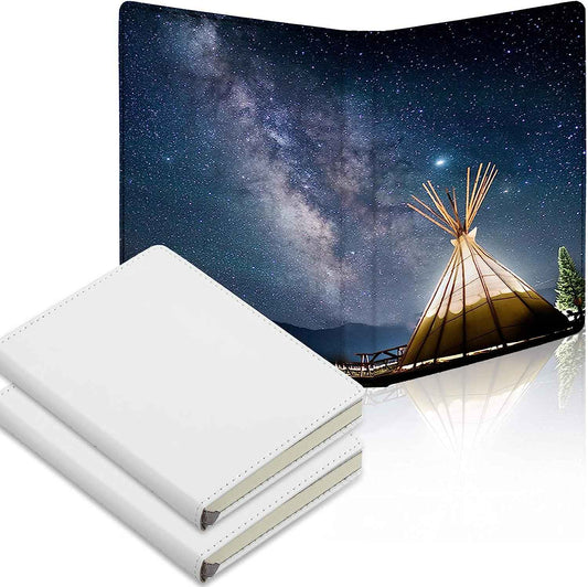 Sublimations-Tagebuch, leere Notizbücher, A6, 190 Seiten, Weiß (2er-Pack)