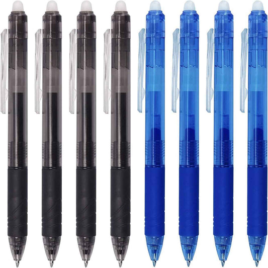 8er-Pack einziehbare, löschbare Gelstifte, Clicker, feine Spitze, 0,7 mm