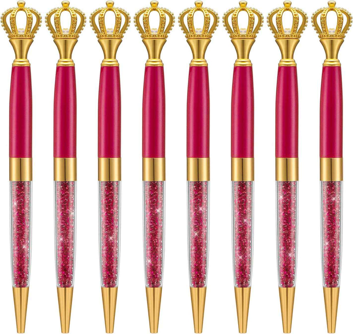8-delige Crystal Crown-balpenset voor dames, kinderen, meisjes