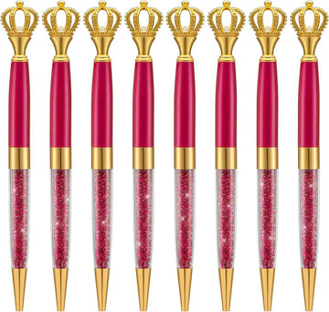 8-delige Crystal Crown-balpenset voor dames, kinderen, meisjes