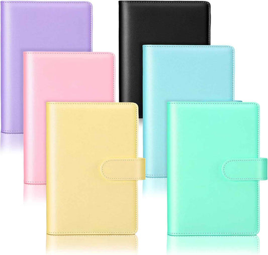 6 Stück A6 PU-Leder-Notizbuchhülle mit magnetischem Schnallenverschluss