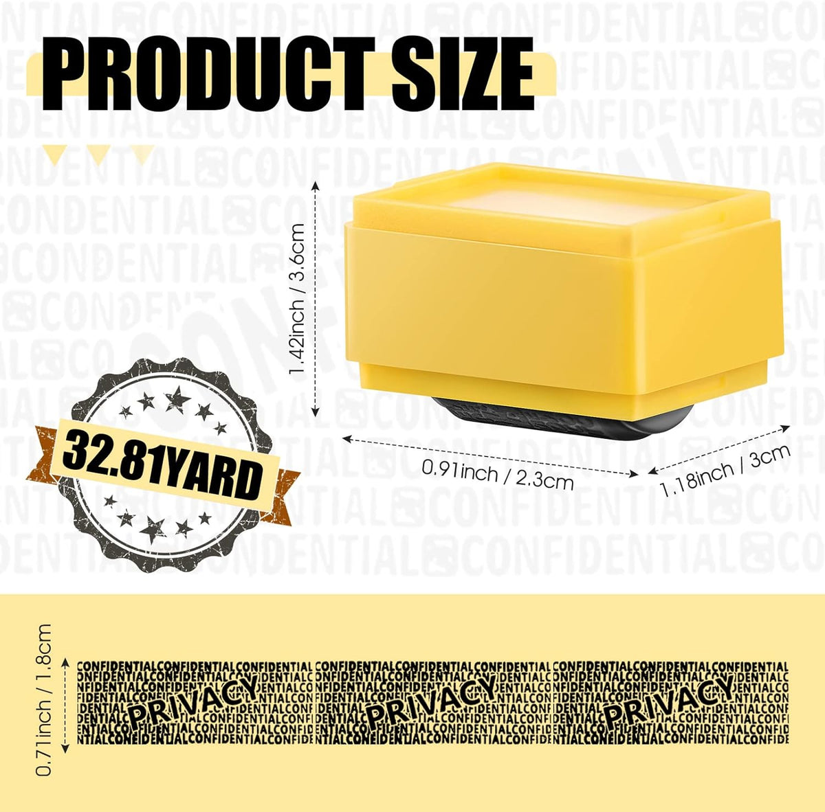 3 Pack Identity Protection Roller Stamps