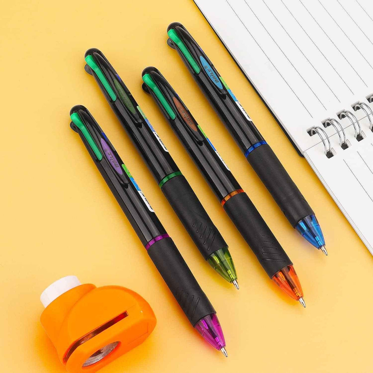 Multicolor Ballpoint Pens 4in1 0.7mm Retractable Gift Pens