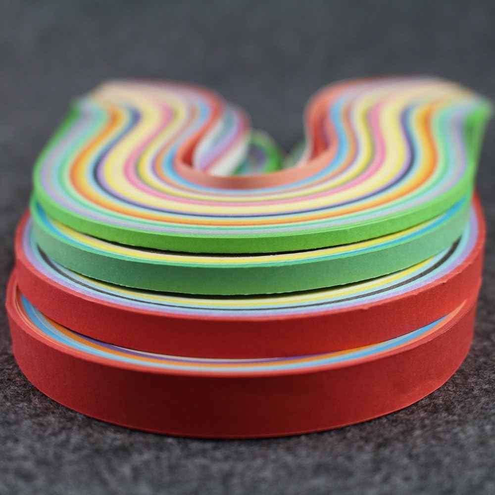 1040-teiliges Quilling-Streifen-Set aus Papier, 26 Farben (3/5/7/10 mm x 39 cm, 4er-Pack)
