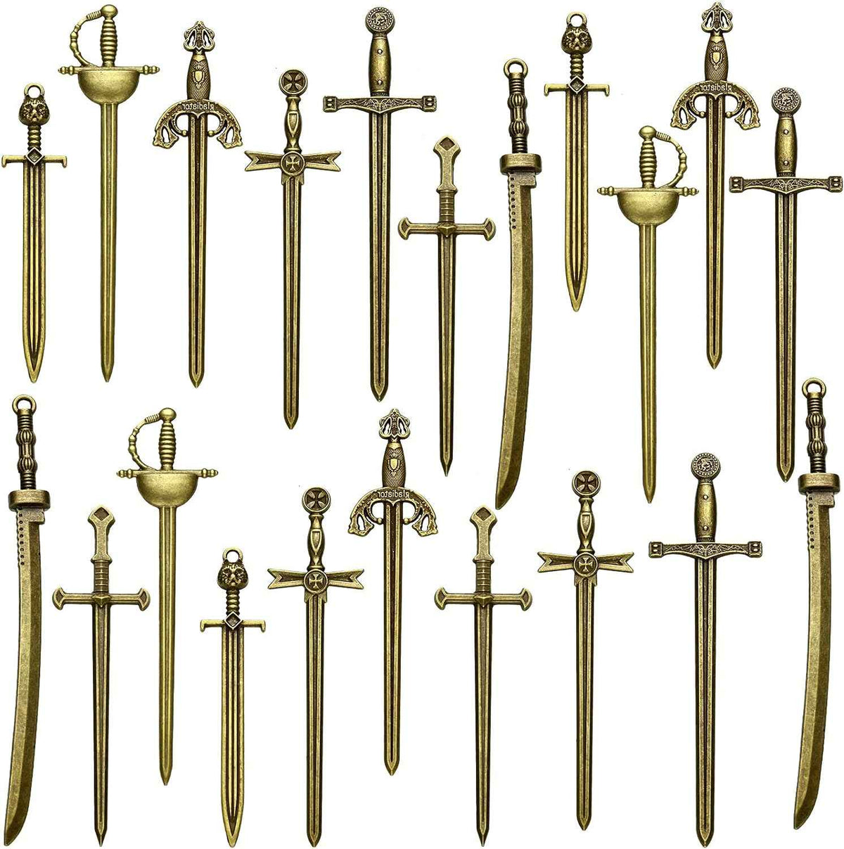 Antika svärdknivbokmärken 21-pack