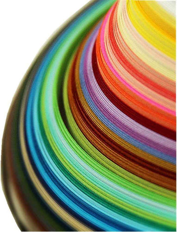 1040-teiliges Quilling-Streifen-Set aus Papier, 26 Farben (3/5/7/10 mm x 39 cm, 4er-Pack)
