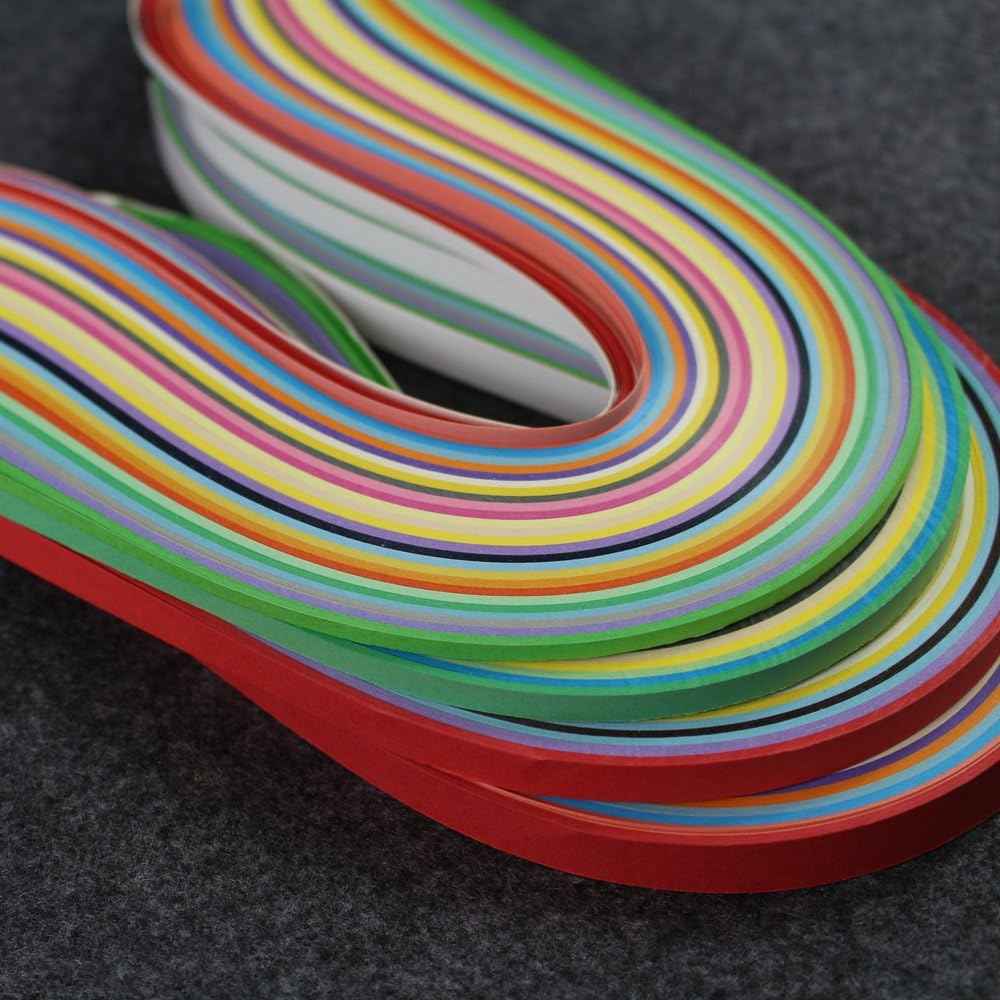 1040-teiliges Quilling-Streifen-Set aus Papier, 26 Farben (3/5/7/10 mm x 39 cm, 4er-Pack)