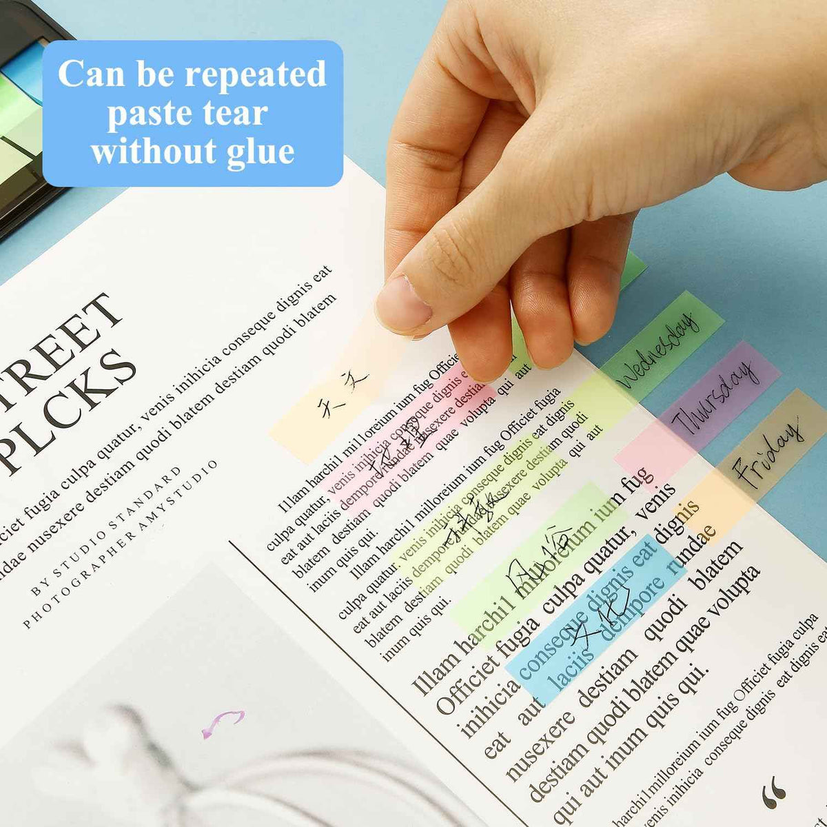 400PCS Page Markers Sticky Index Tabs Transparent Notes