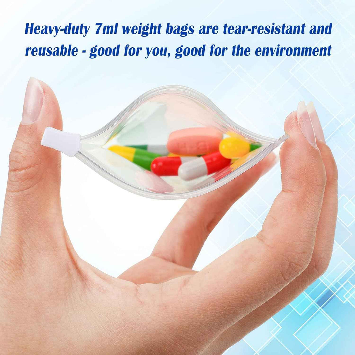 Zippered Pill Pouch Travel Medicine Organizer Storage 24 Pack
