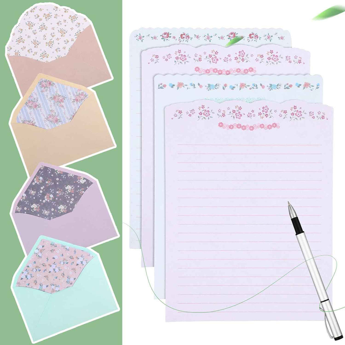 72 stuks briefpapier en enveloppen set vintage bloemen brief schrijven