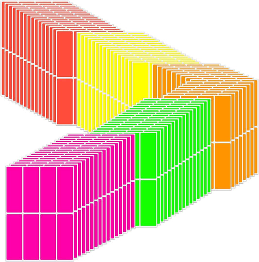 640Pcs Rectangular Color Coding Label Stickers 3 x 1 inch A