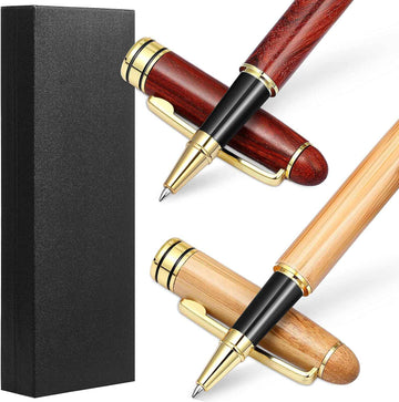2 stuks bamboe houten balpen handgemaakte palissander pennen
