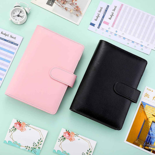 6 Stück A6 PU-Leder-Notizbuchhülle mit magnetischem Schnallenverschluss