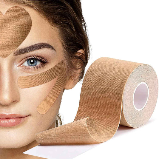 Anti-Falten-Tape für das Gesicht und Myofasziale Straffung, 2,5 cm x 5 m, 2 Rollen